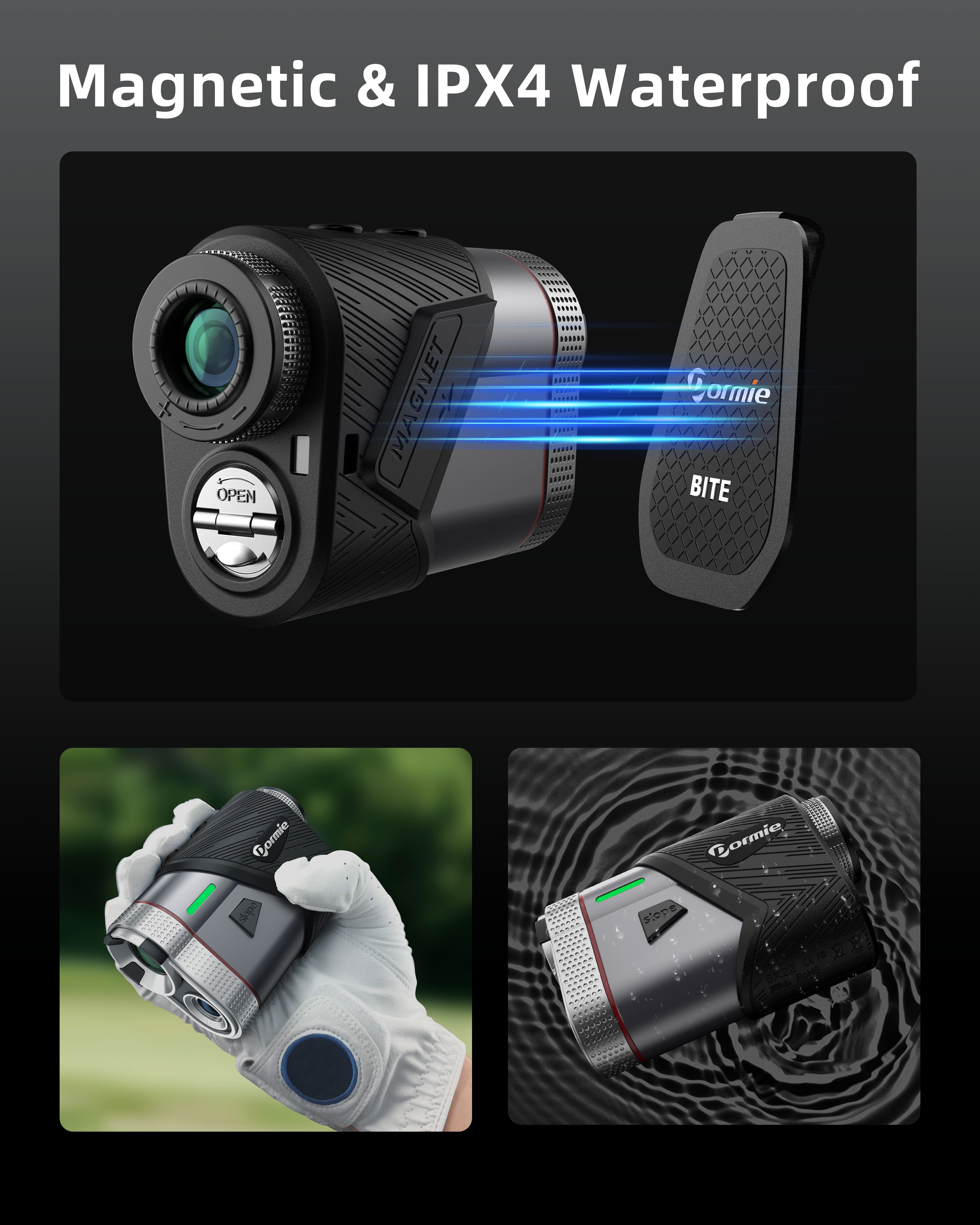 DORMIE T100 6倍ゴルフレーザー距離計 800ヤード 6倍望遠 – Dormie